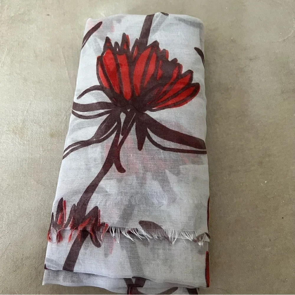 India Hicks Crown Imperial Scarf - Poppy Red